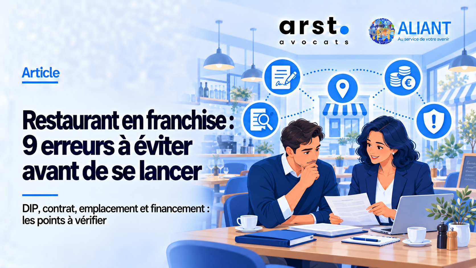 Futur franchisé analysant le DIP et le contrat avant d’ouvrir un restaurant en franchise