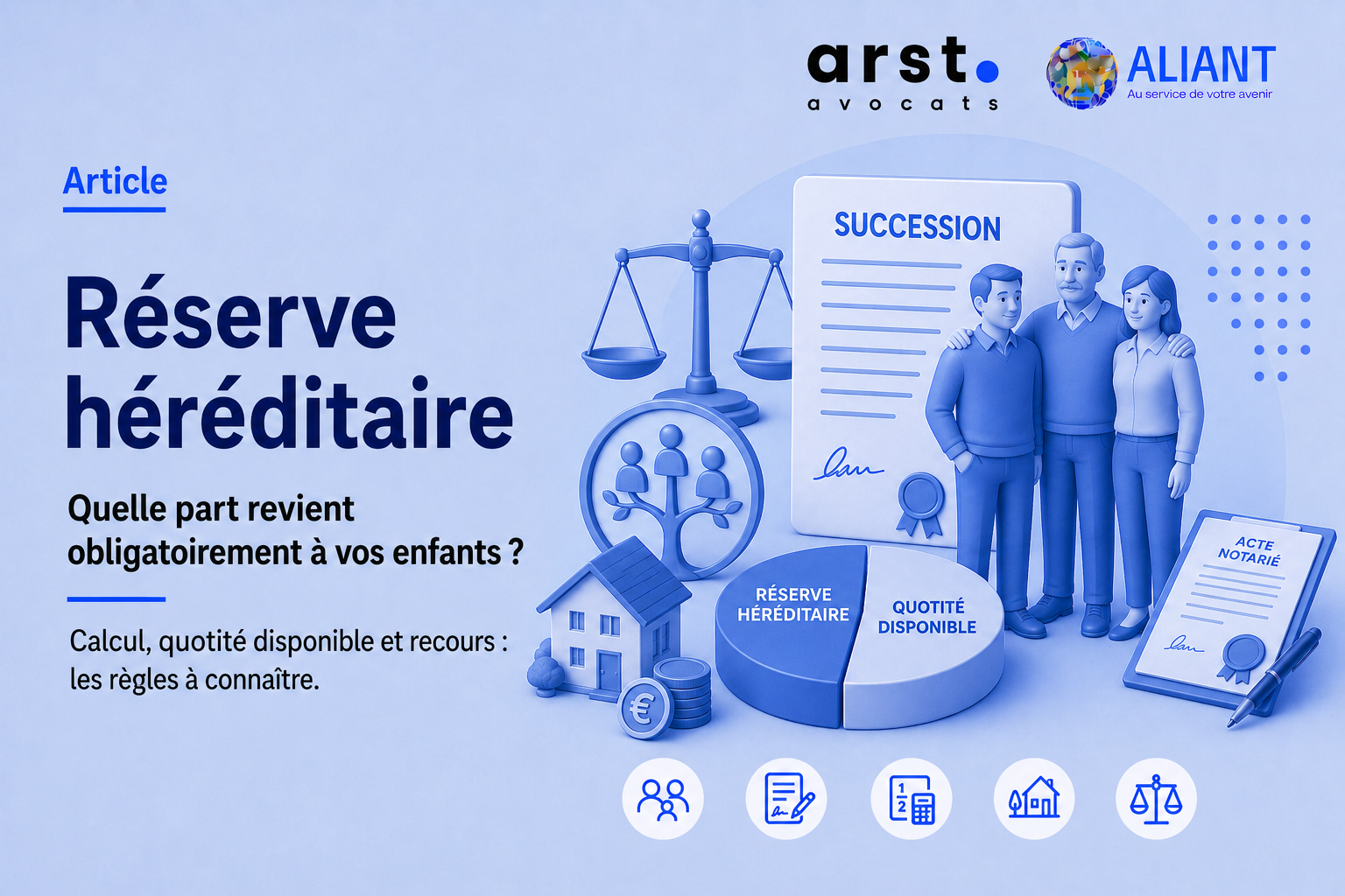 Calculation of the reserved portion of the estate and the share due to the children